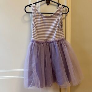 Purple Striped Kids Dress